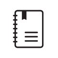 Outline notepad icon, note book icon illustration vector symbol Royalty Free Stock Photo