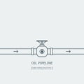 Outline oil pipeline with a stopcock concept