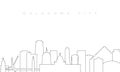 Outline Oklahoma City skyline. Royalty Free Stock Photo