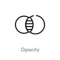 outline opacity vector icon. isolated black simple line element illustration from edit tools concept. editable vector stroke