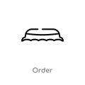 outline order vector icon. isolated black simple line element illustration from alcohol concept. editable vector stroke order icon Royalty Free Stock Photo