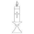 Outline of a Paschal candle