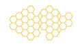 Honeycomb Hexagon Outline Pattern, vector design Generative AI Royalty Free Stock Photo