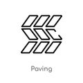 outline paving vector icon. isolated black simple line element illustration from construction concept. editable vector stroke