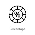 outline percentage vector icon. isolated black simple line element illustration from infographics concept. editable vector stroke