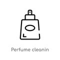 outline perfume cleanin vector icon. isolated black simple line element illustration from cleaning concept. editable vector stroke Royalty Free Stock Photo