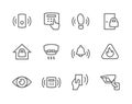 Outline Perimeter security icons