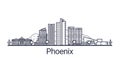 Outline Phoenix banner Royalty Free Stock Photo