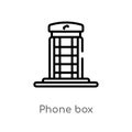 outline phone box vector icon. isolated black simple line element illustration from technology concept. editable vector stroke Royalty Free Stock Photo