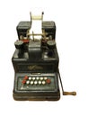 Outline photo of old black calculator