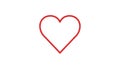 Outline on a plain white background. The heart shape is simple Royalty Free Stock Photo