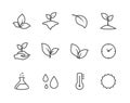 Outline plants icons