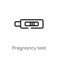 outline pregnancy test vector icon. isolated black simple line element illustration from kid and baby concept. editable vector