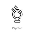 outline psychic vector icon. isolated black simple line element illustration from user interface concept. editable vector stroke