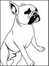 Outline Pug dog