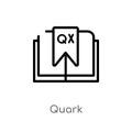 outline quark vector icon. isolated black simple line element illustration from edit tools concept. editable vector stroke quark
