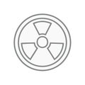 Outline radiation symbol icon indicating nuclear danger warning and hazardous material Royalty Free Stock Photo
