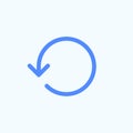 Outline refresh icon for the website design.