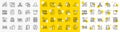 Outline Refresh like, Voicemail and Door line icons. For web app. Vector
