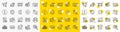 Outline Report, Search flight and Photo location line icons. For web app. Vector