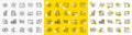 Outline Report statistics, Online accounting and Calendar line icons. For web app. Vector