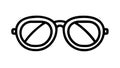 Outline Round Glasses Icon for Intellectual Look, vector design Generative AI Royalty Free Stock Photo