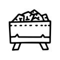 sauna stones heater line vector doodle simple icon