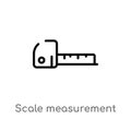 outline scale measurement vector icon. isolated black simple line element illustration from measurement concept. editable vector