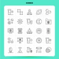 OutLine 25 Science Icon set. Vector Line Style Design Black Icons Set. Linear pictogram pack. Web and Mobile Business ideas design Royalty Free Stock Photo