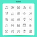 OutLine 25 Science Icon set. Vector Line Style Design Black Icons Set. Linear pictogram pack. Web and Mobile Business ideas design Royalty Free Stock Photo