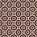 Outline seamless pattern with geometric figures. Ethnic wallpaper. Repeated ovals ornamental background