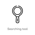 outline searching tool vector icon. isolated black simple line element illustration from tools and utensils concept. editable