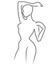 Outline of the sensual lady