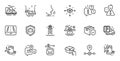 Outline set of Bumper cars, Station and Metro line icons for web application. For design. Vector