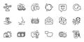 Outline set of Divider document, Seo gear and Reload line icons for web application. For design. Vector