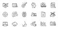 Outline set of Dot plot, Accounting and Star target line icons for web application. For design. Vector