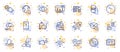 Outline set of Drag drop, Internet and Parking place line icons for web app. Pictogram icon. Vector