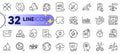 Outline set of Inspect, Cut and New message line icons. For web app. Vector Royalty Free Stock Photo