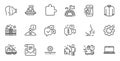 Outline set of No sun, Express delivery and Lgbt line icons for web application. For design. Vector