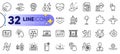 Outline set of No sun, Online statistics and Scroll down line icons. For web app. Vector