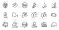 Outline set of Refresh mail, Targeting and Messenger line icons for web application. For design. Vector