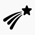 Outline Shooting Star Icon for Celestial and Night Sky Design Royalty Free Stock Photo