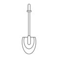 Outline shovel tool element camping