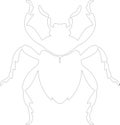 waterbug Outline Silhouette Generative Ai Royalty Free Stock Photo