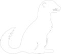 weasel Outline Silhouette Generative Ai