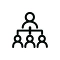 Outline Simple Hierarchy Structure Chart Organization Icon Royalty Free Stock Photo