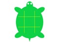 Outline simple shape icon of a green turtle terrapin white backdrop