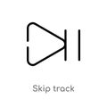 outline skip track vector icon. isolated black simple line element illustration from arrows concept. editable vector stroke skip Royalty Free Stock Photo