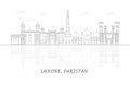 Outline Skyline panorama of city of Lahore, Pakistan