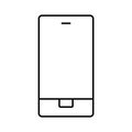 Outline smartphone vector eps10. Smartphone call telephone contact icon vector sign.